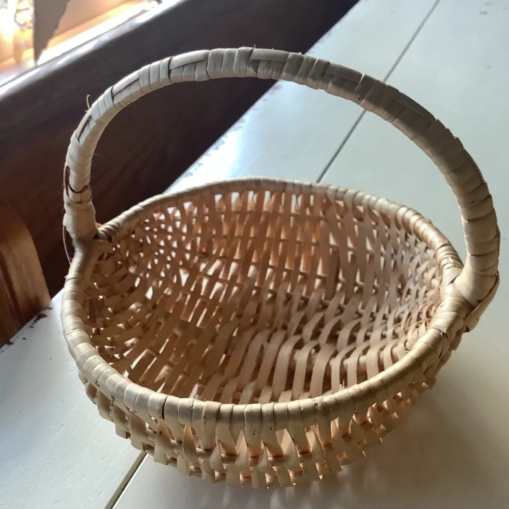 Vintage Set of 2 Woven Small Berry Egg Baskets